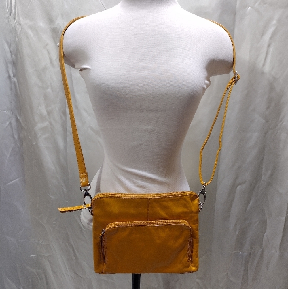 LATICO USA Leather Crossbody Bag Yellow